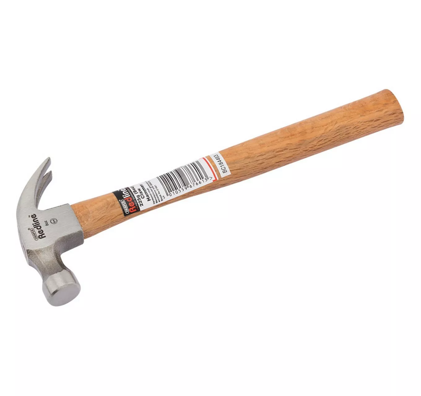 Redline Claw Hammer with Hardwood Shaft, 225g/8oz