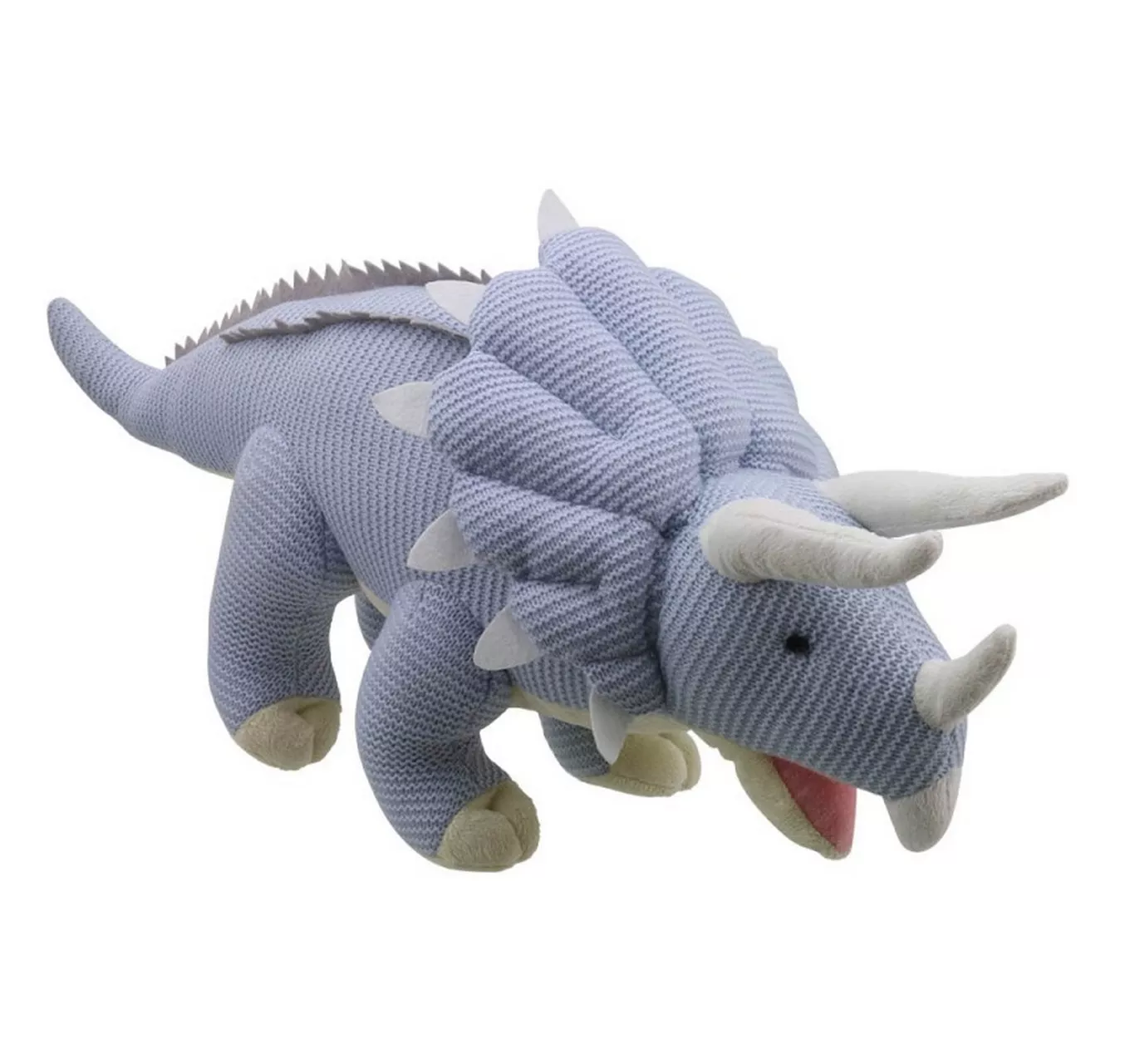 Knitted Triceratops Blue (L)