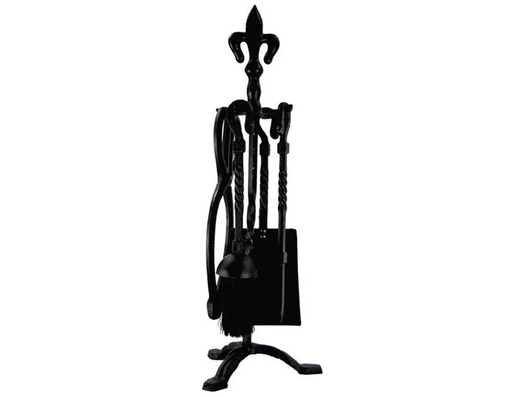 Fleur De Lys Companion Set Black 21"