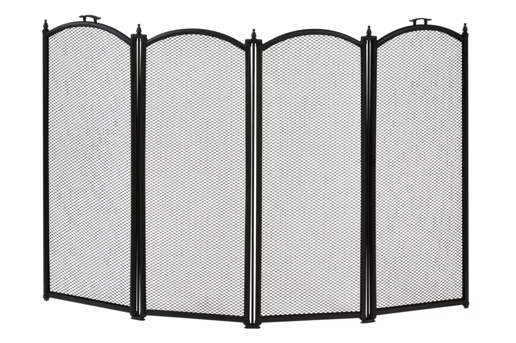 Hearth & Home Folding Fireguard Black