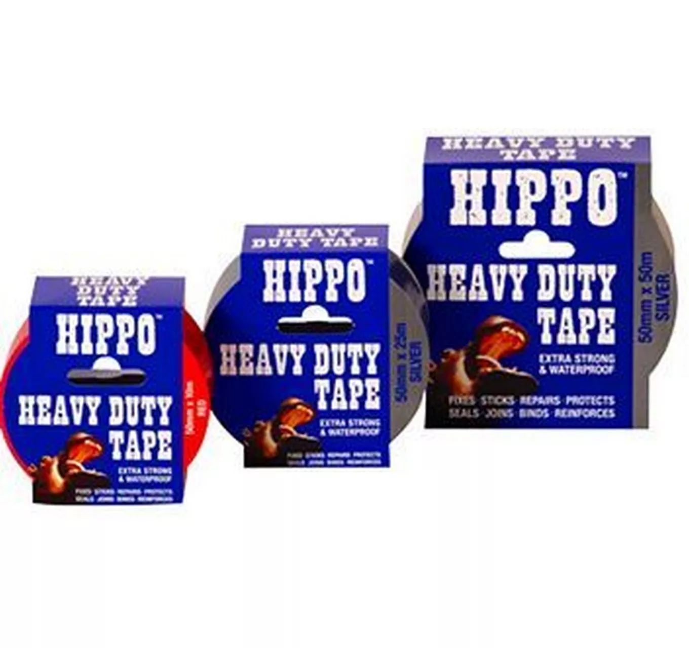 Hippo Heavy Duty Tape Black 50mmx25m