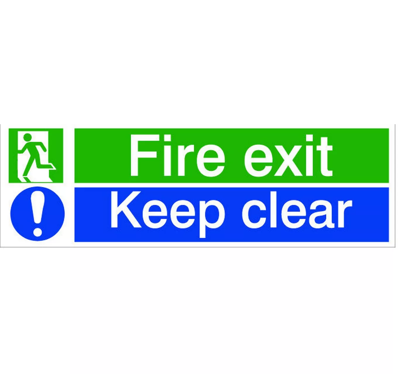 Fire Exit Keep Clear 8x12.5cm