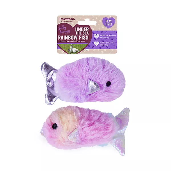 Under The Sea Twin Rainbow Fish Cat Toy