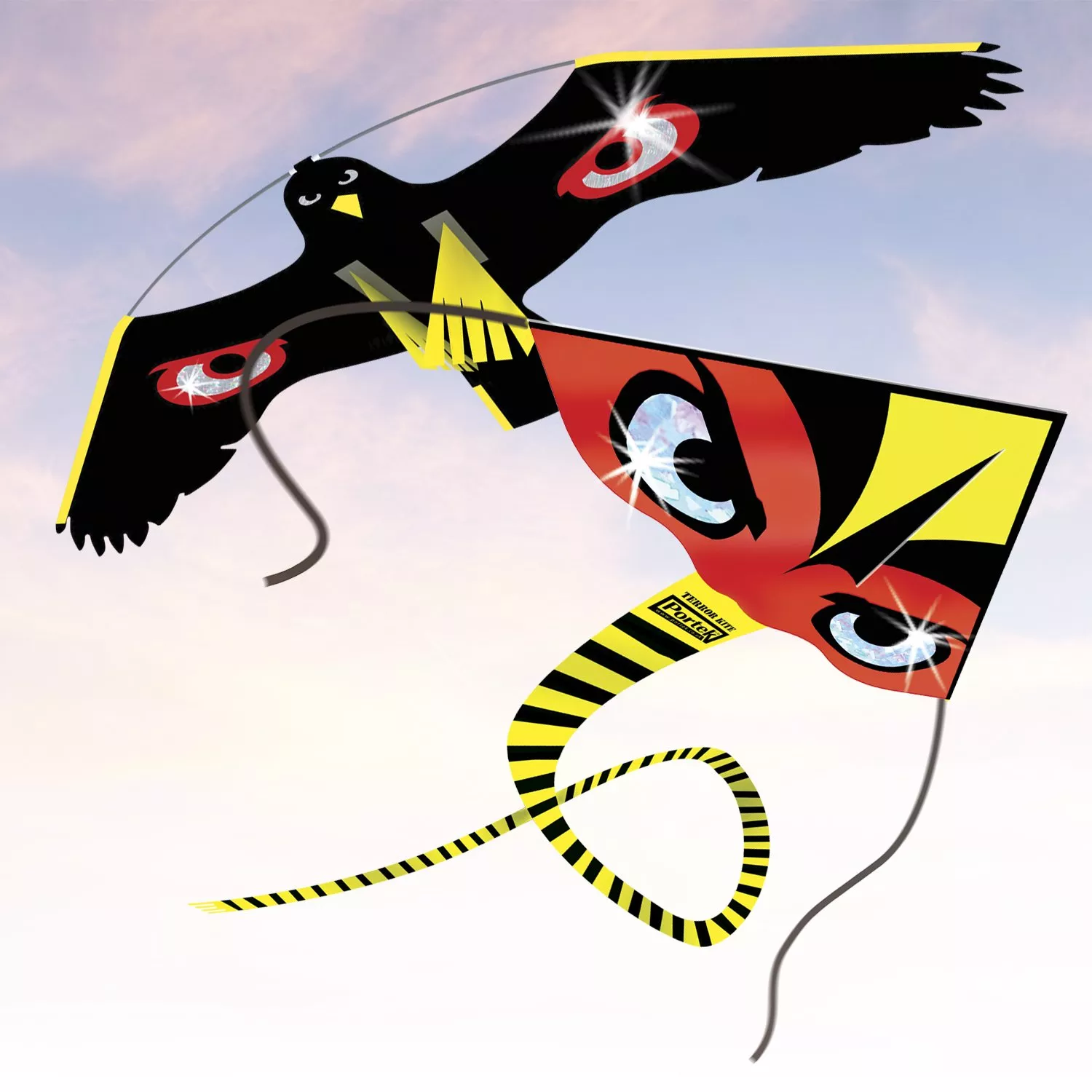 Terror Kite Kit (Bird Scaring Kite) with 7m Telescopic Pole