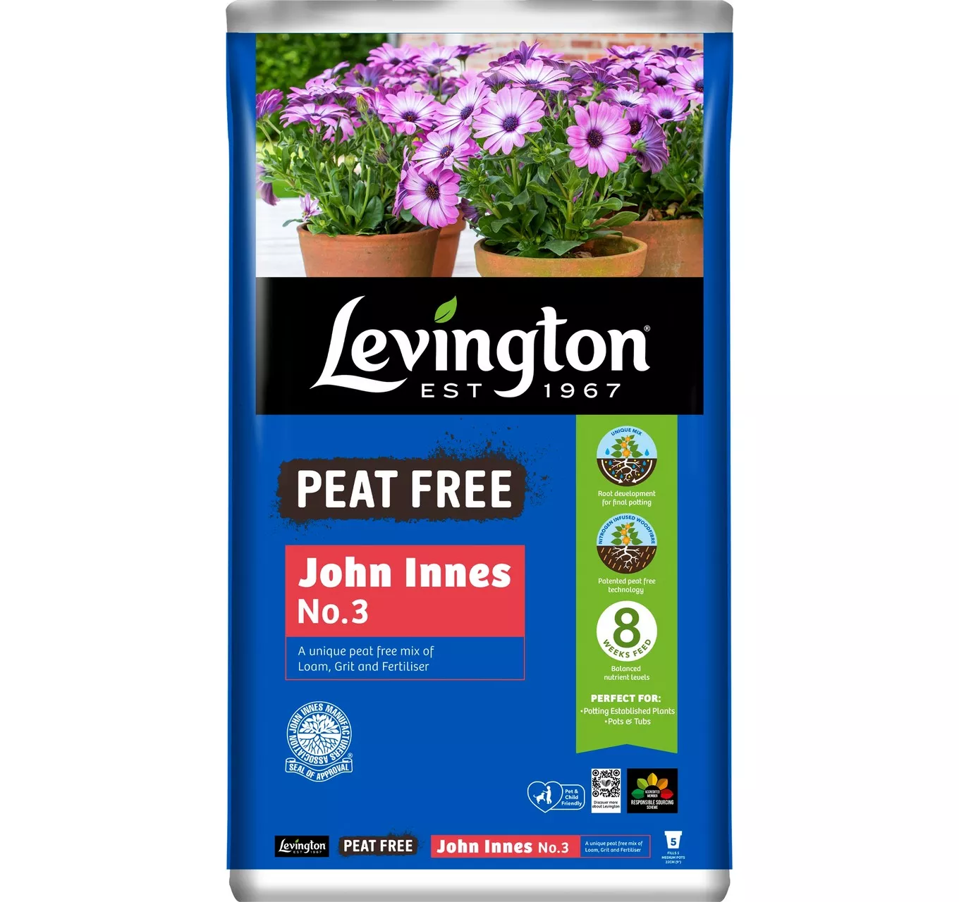 Levington Peat Free John Innes No.3 25L