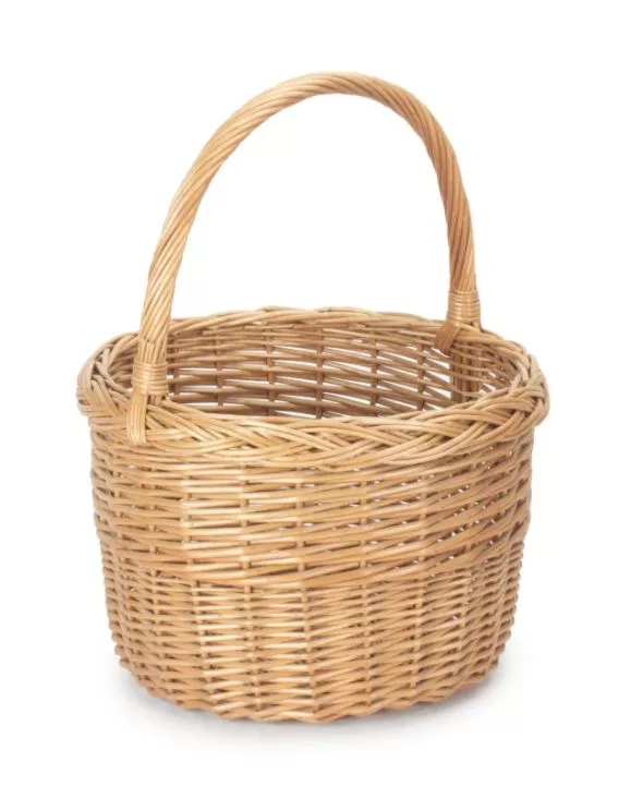 Round Orchard Shopper - Light Steamed 290mm dia