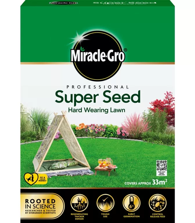 Professional Super Seed Hard Wearing Lawn 66m2