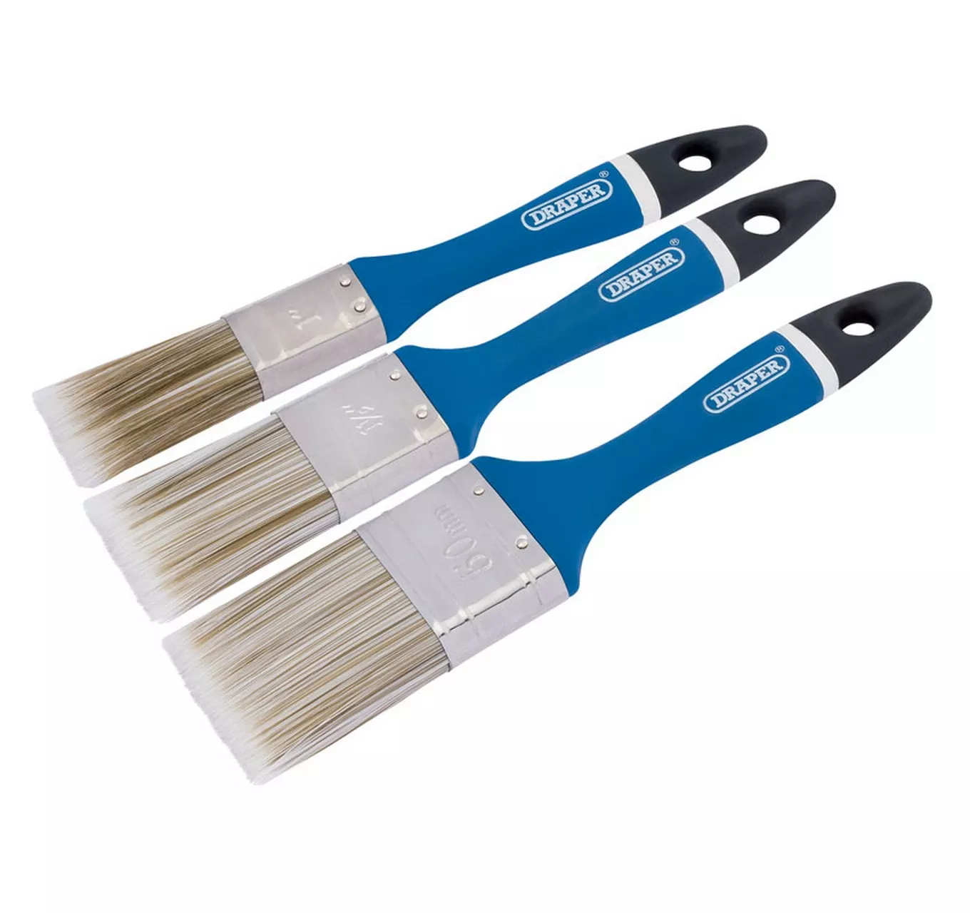 Soft Grip Paint Brush Set 3pc