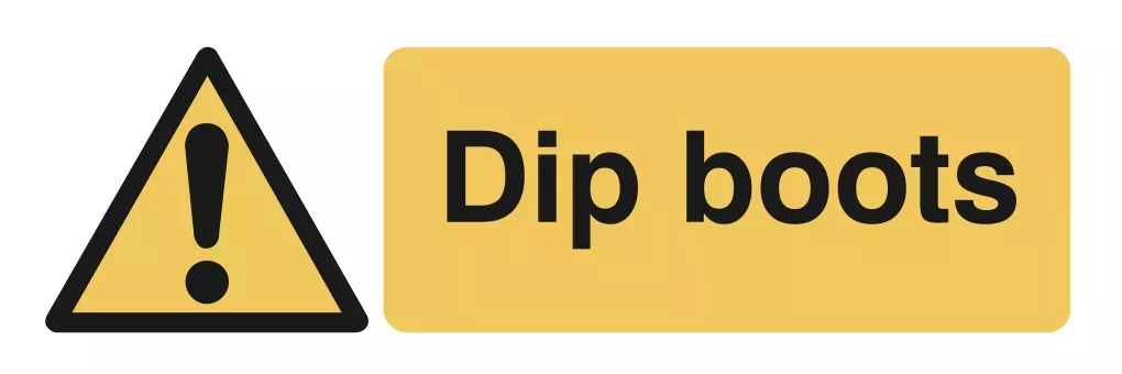 Dip Boots Sign 360x120mm