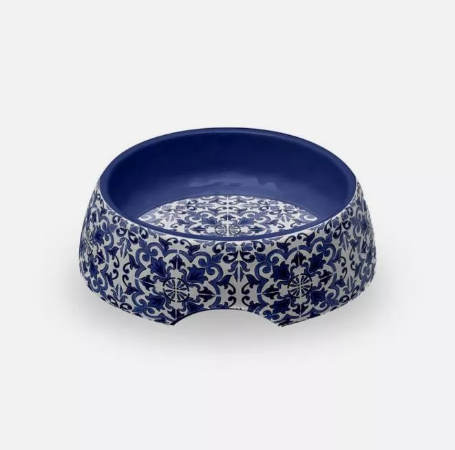 Canyon Clay Pet Bowl Indigo 15.1x3"