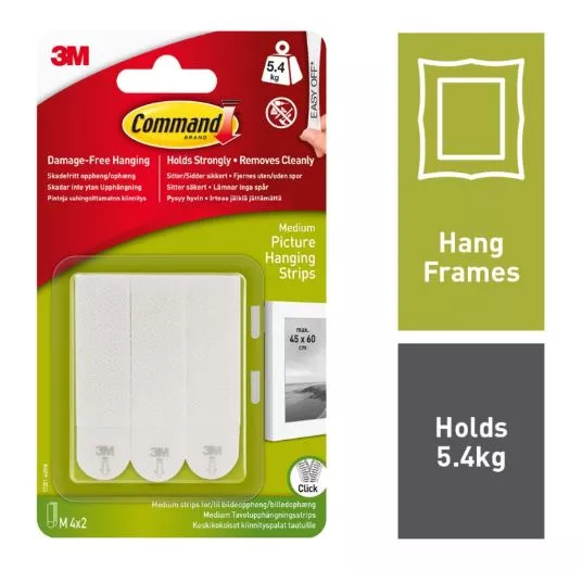 Command Medium White Picture Hanging Strips 4pk