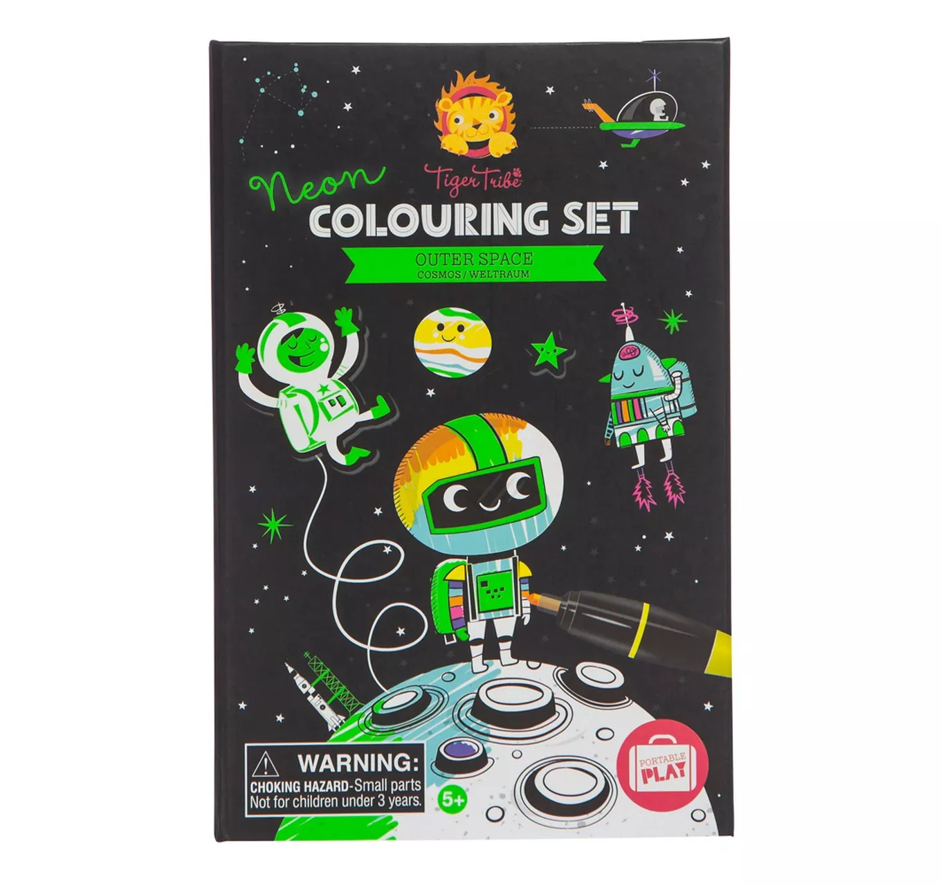 Space Neon Colouring Set