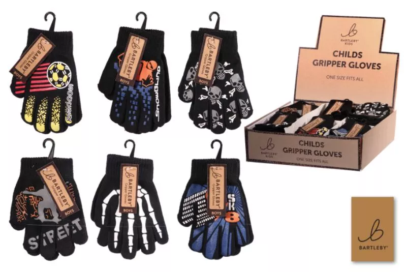 Childs Gripper Gloves - Various Designs - 1 Pair