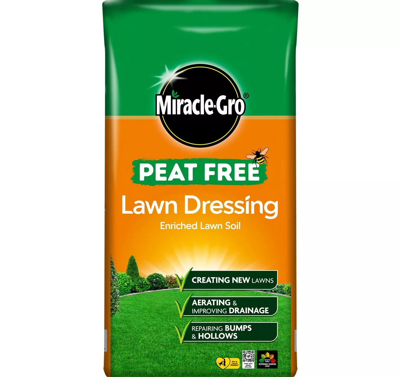 Miracle-Gro Evergreen Lawn Dressing Peat Free 25L
