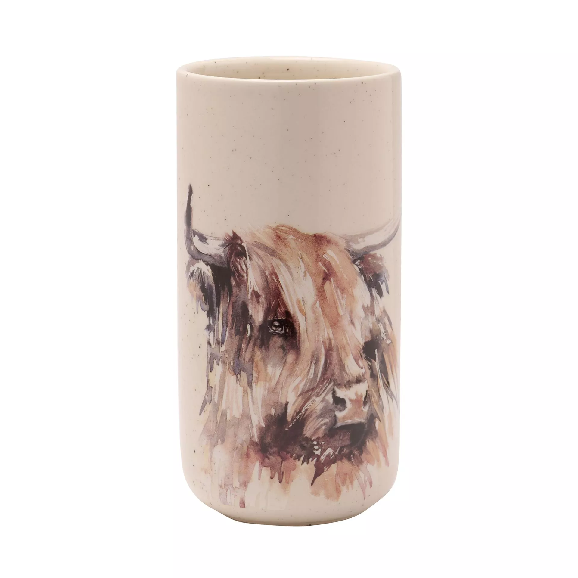 Meg Hawkins Tall Ceramic Vase - Highland Cow 10 x 20cm