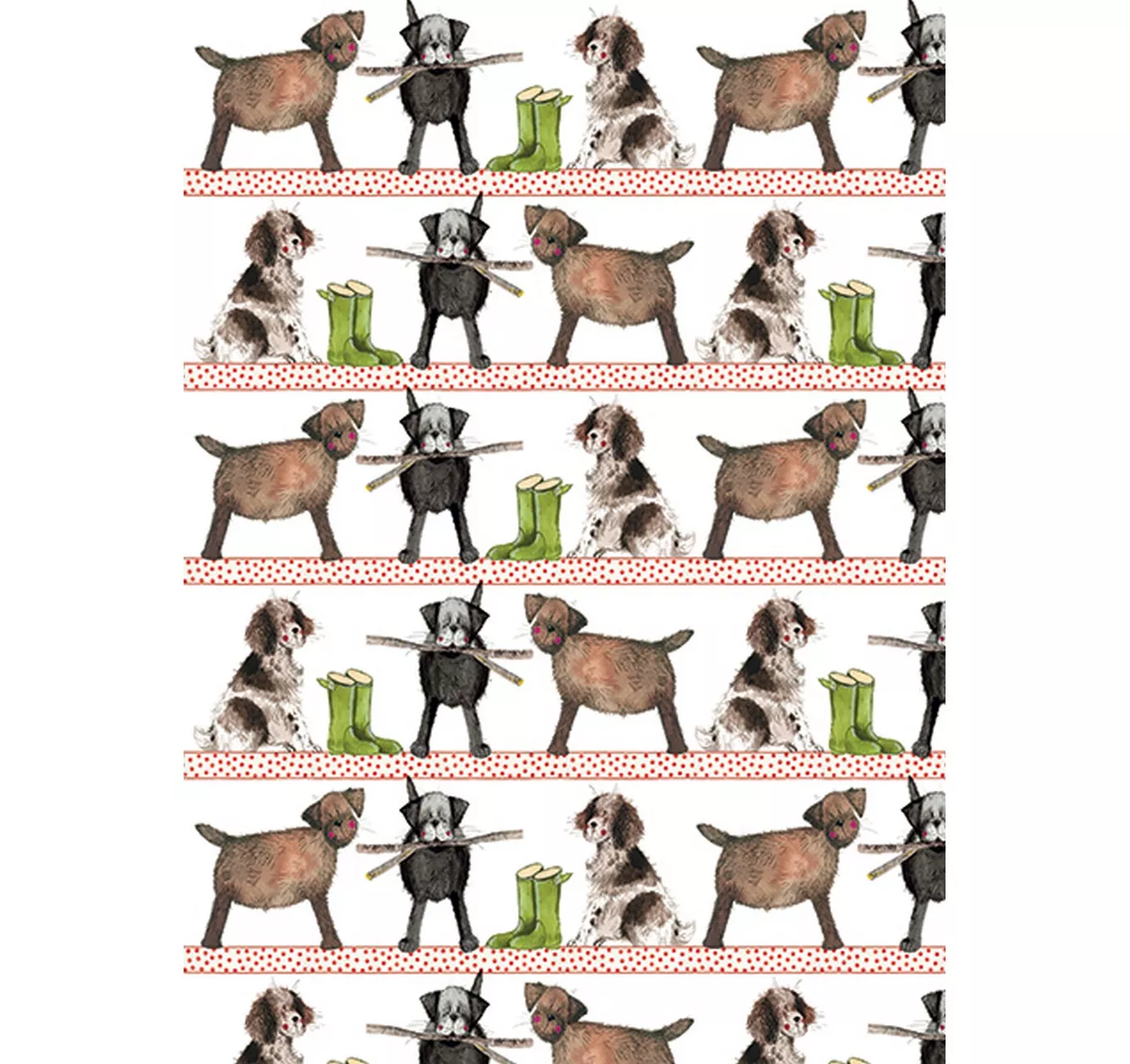 Country Dogs Bagged Gift Wrap