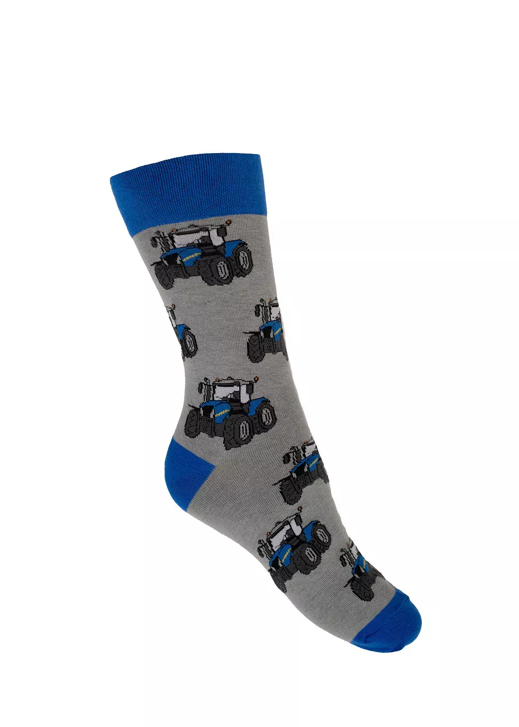 Crew Socks Blue Tractor 7-11