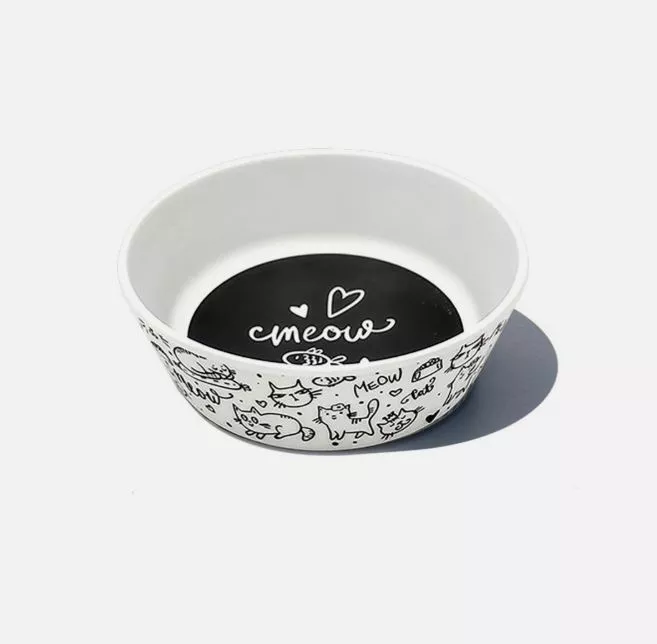 Tarhong Black & White Meow Bowl (S)