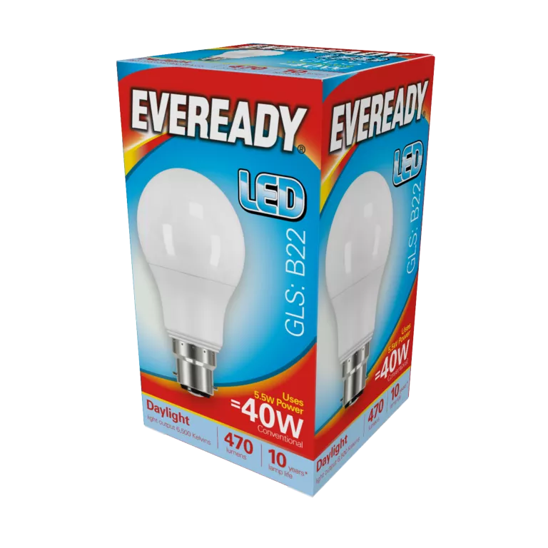 LED GLS B22 5.6w Daylight Light Bulb