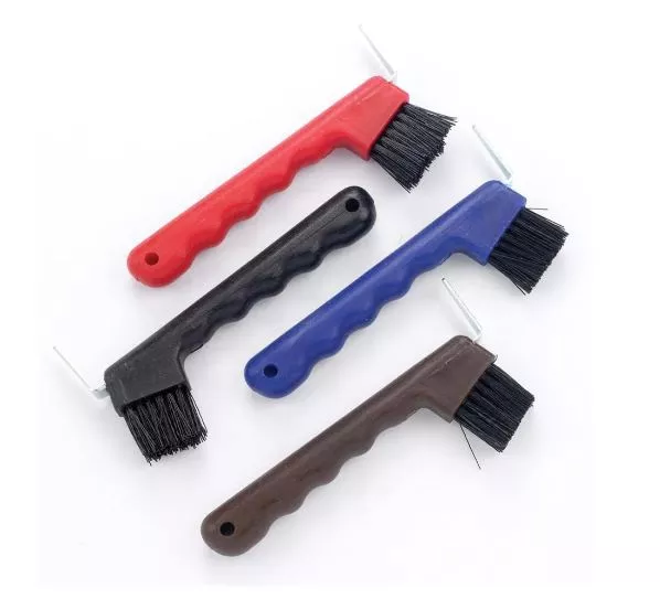 Hoof Pick with Brush - Pink