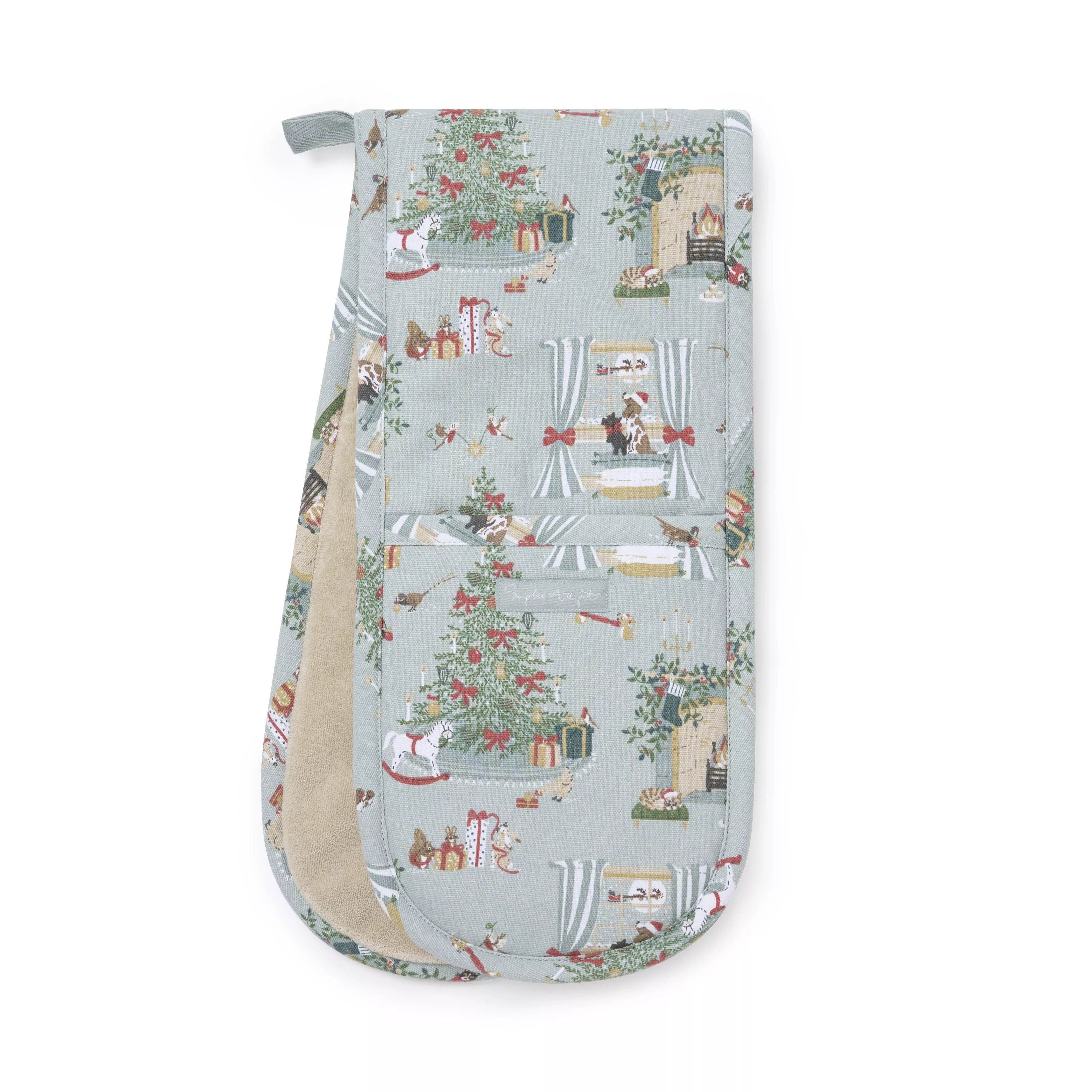 Cosy Christmas Double Oven Gloves
