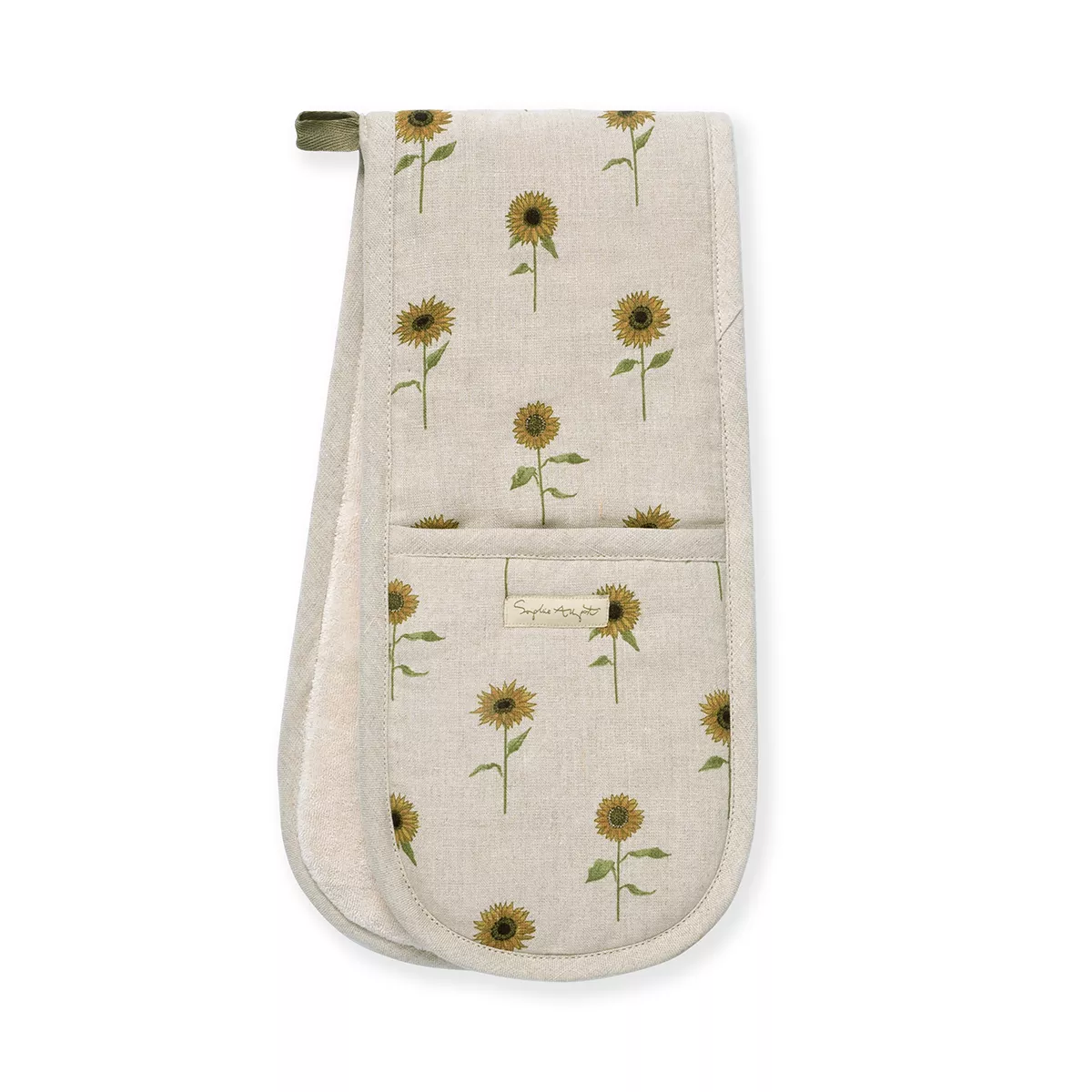 Double Oven Glove - Linen - Sunflower