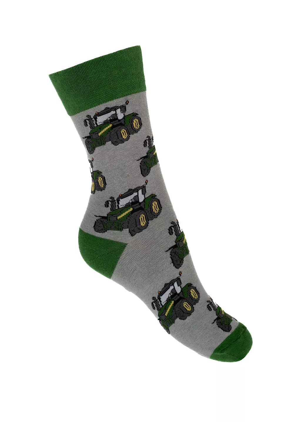 Crew Socks Green Tractor 7-11