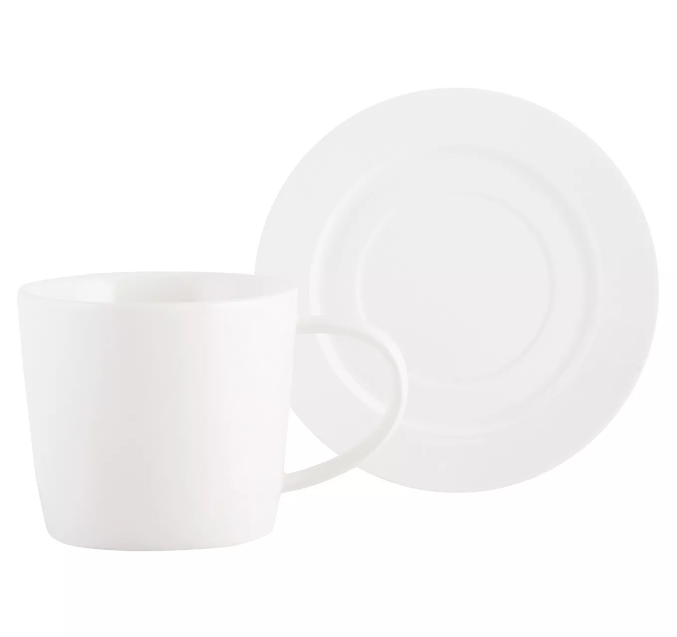 Whiteware Tea Cup & Saucer