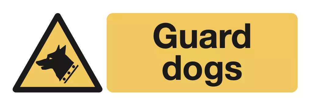 Guard Dogs Sign 360x120mm