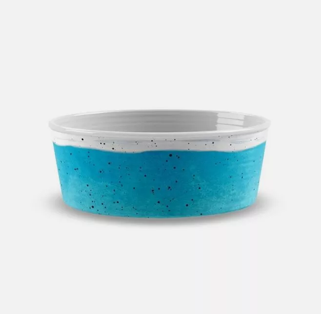 Desert Wash Speckle Pet Bowl Blue 6.7x2.3"