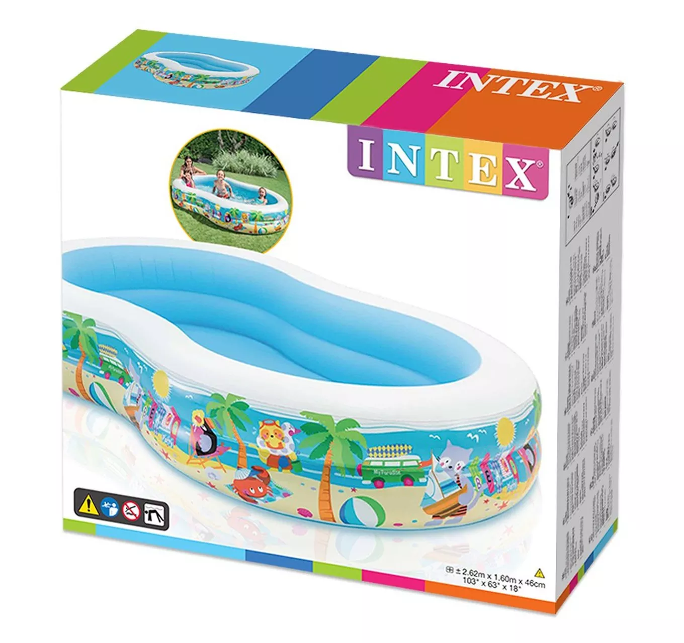 Family Inflatable Pool 103x63"