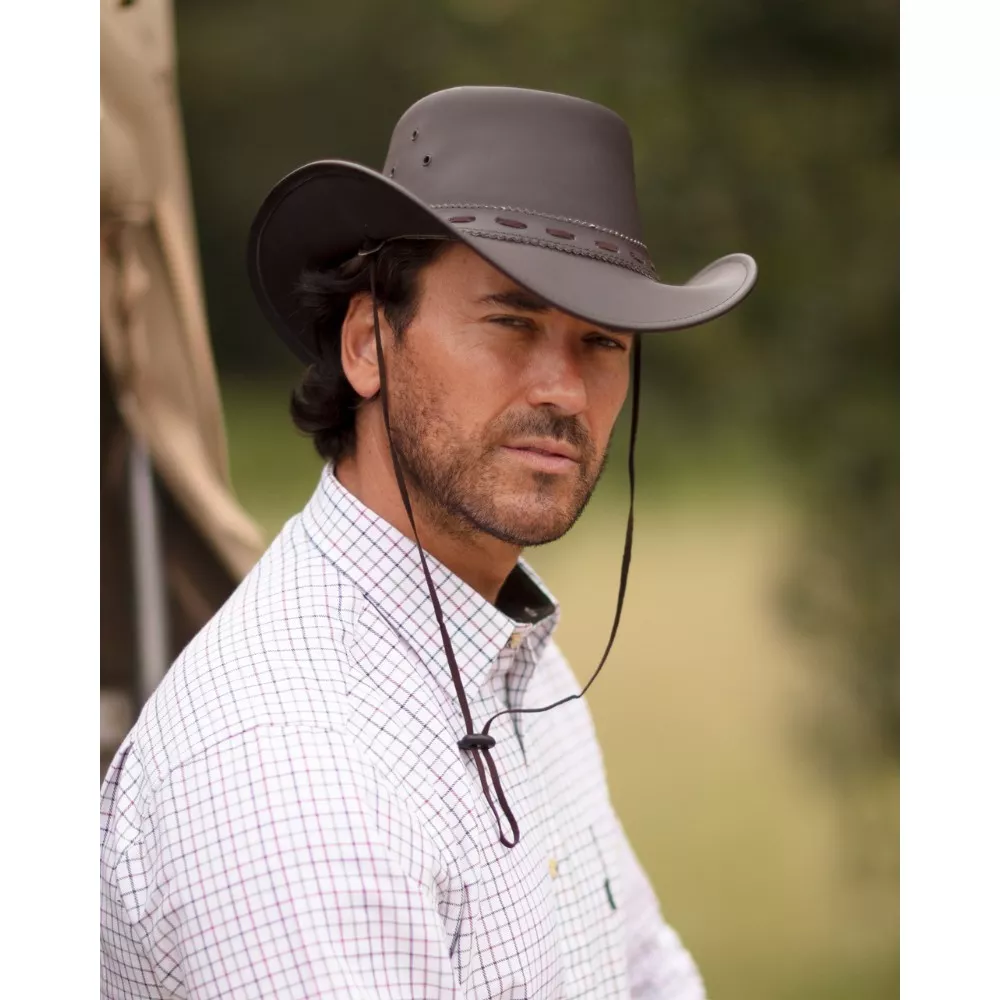 Leather Cowhide Outback Waterproof Hat