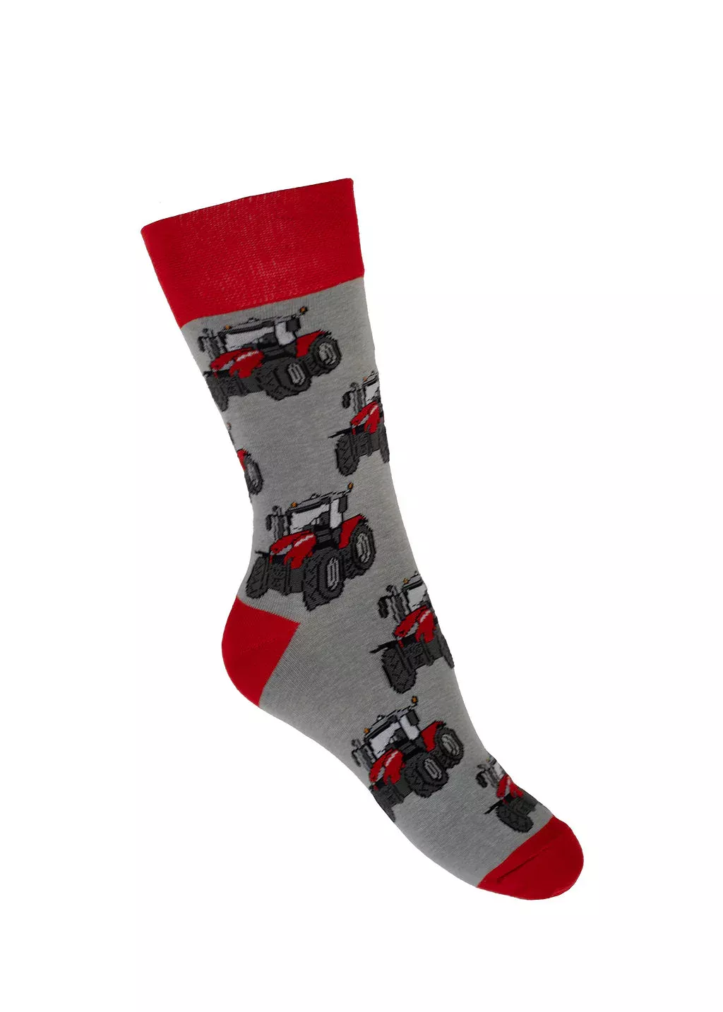 Crew Socks Red Tractor 12-14