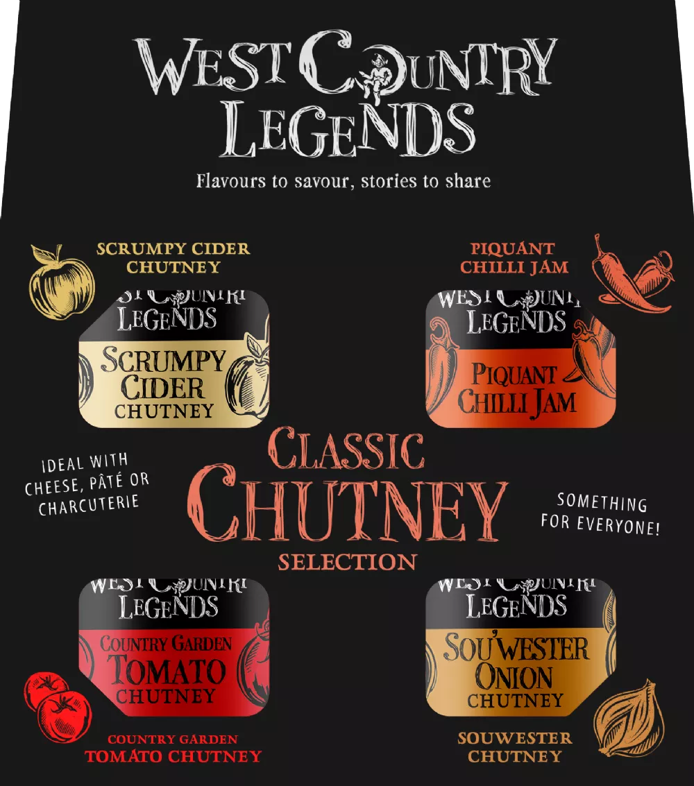 WEST COUNTRY LEGENDS Classic Chutney Selection (4x113g)