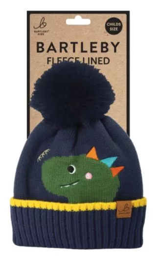 Childs Bobble Hat - Dinosaur