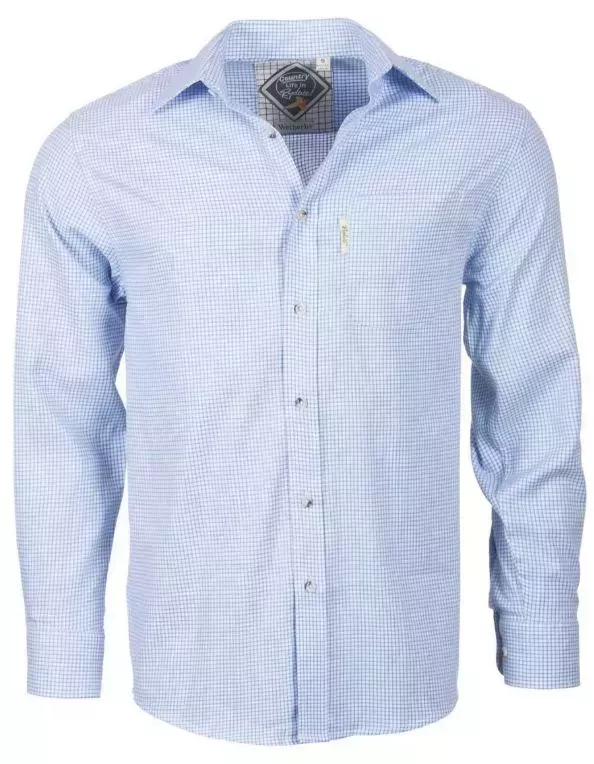 Wetherby Mens Checked Shirt Blue