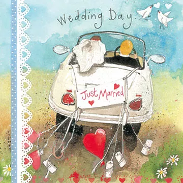Wedding Day Car - Card