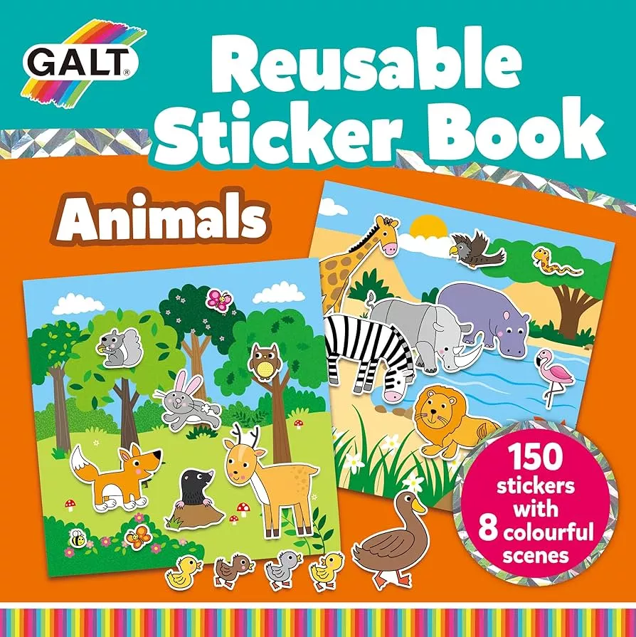 Galt Animals Reusable Sticker Book