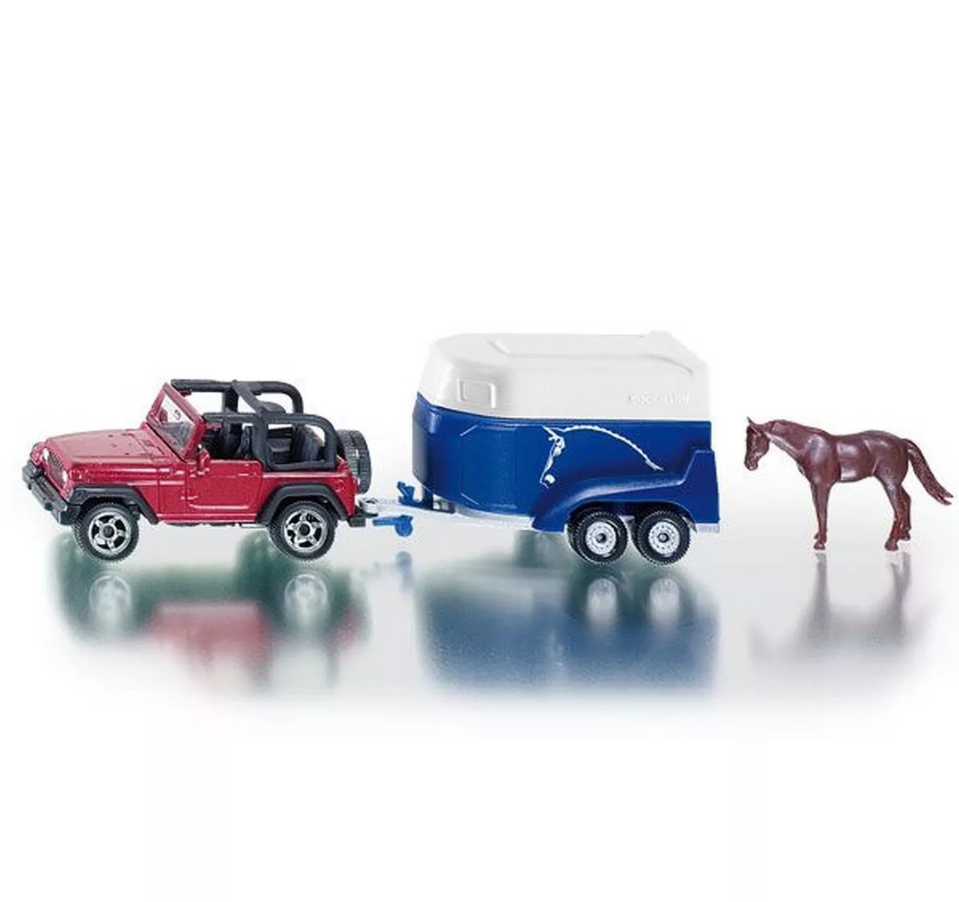 1:87 Jeep With Horse Trailer