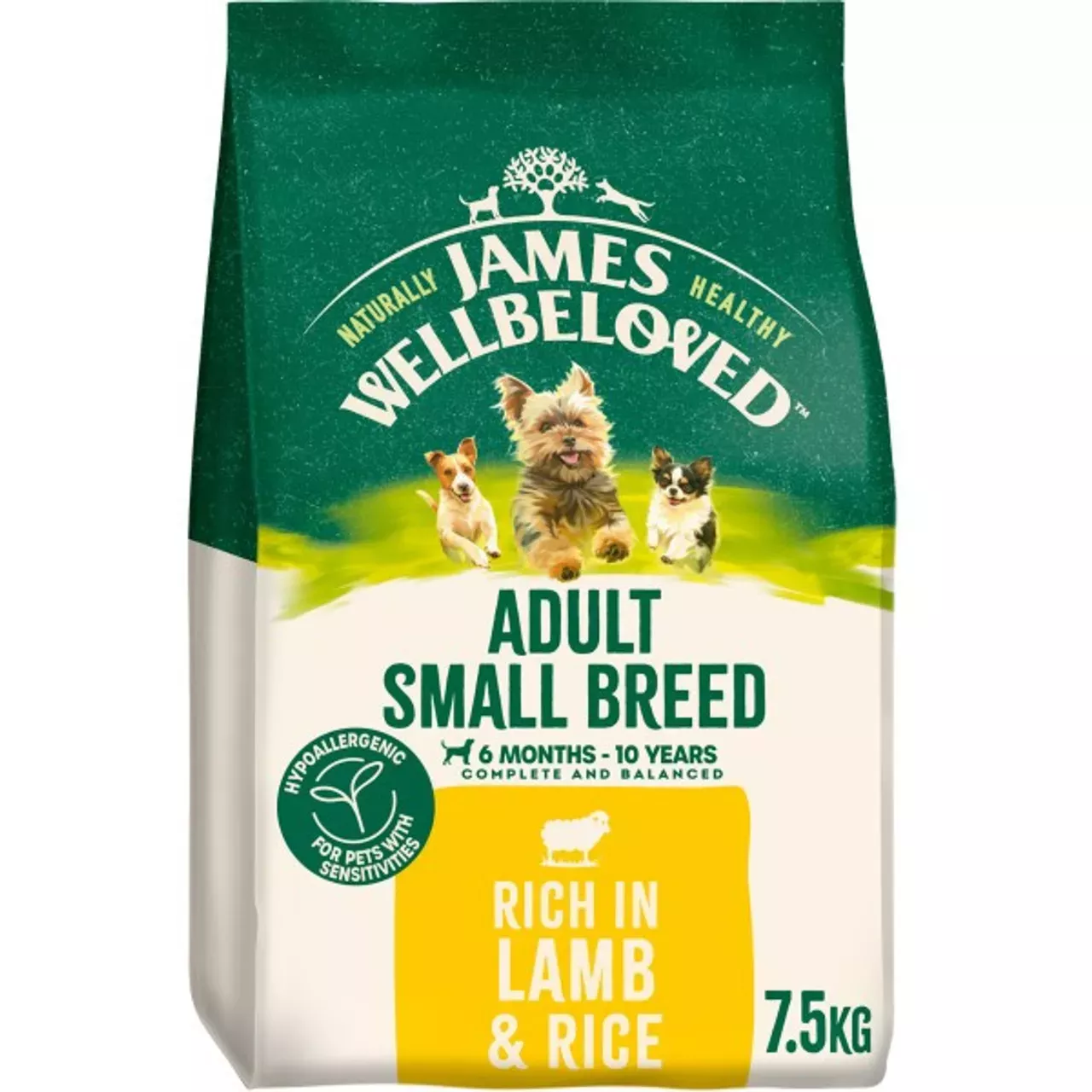 James Wellbeloved Adult Small Breed Lamb & Rice 7.5kg