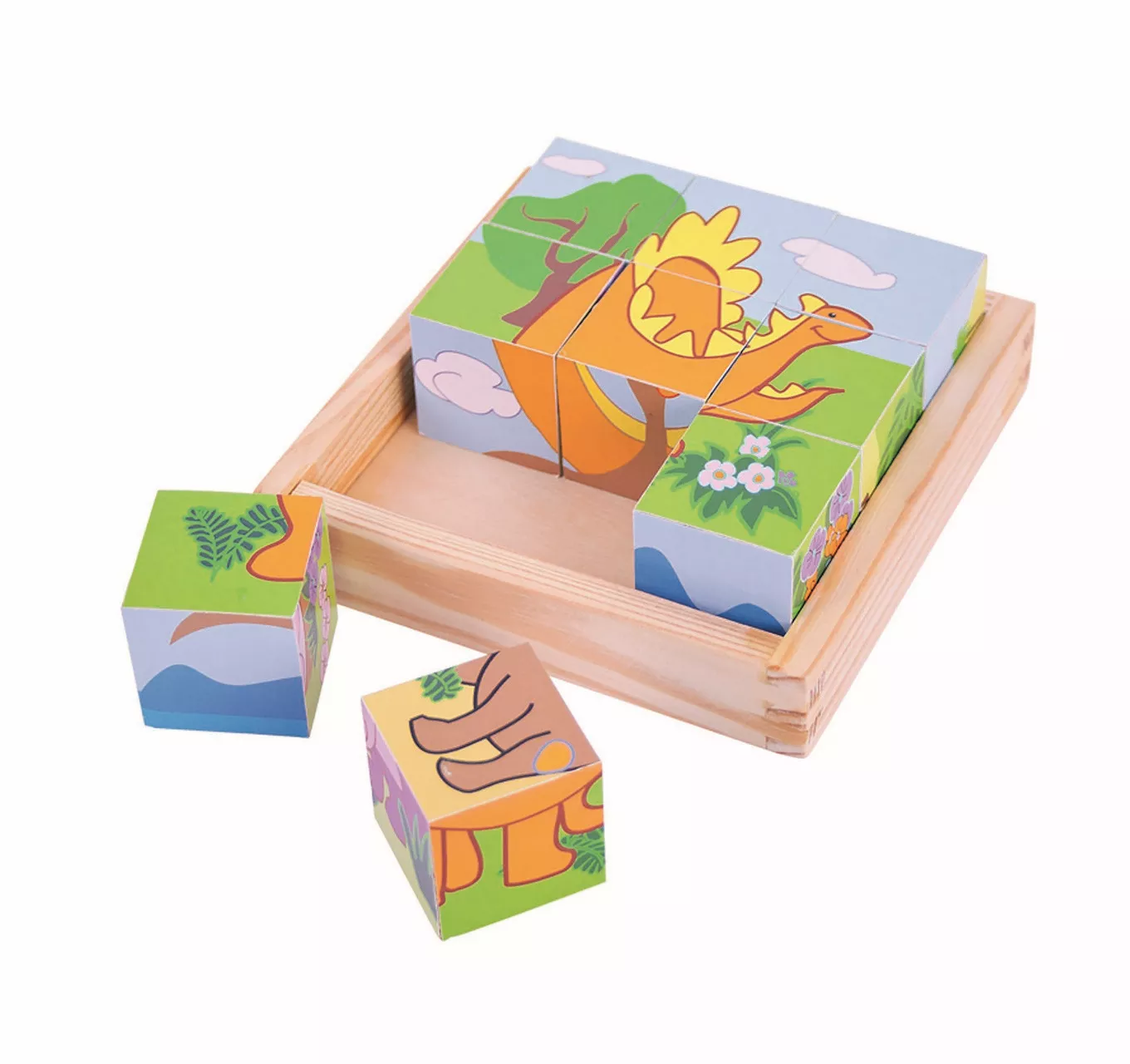 Cube Puzzle - Dinosaur