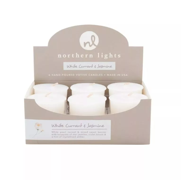 Northern Lights Votive Candle White Currant and Jasmine - Each
