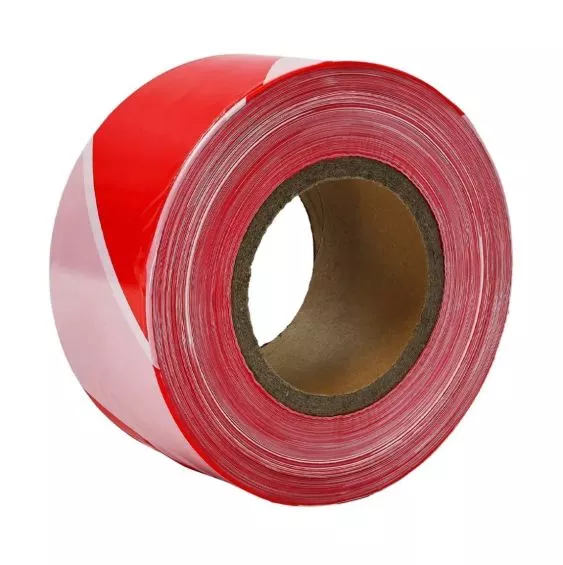 Warning Tape Red/White 60mmx200m