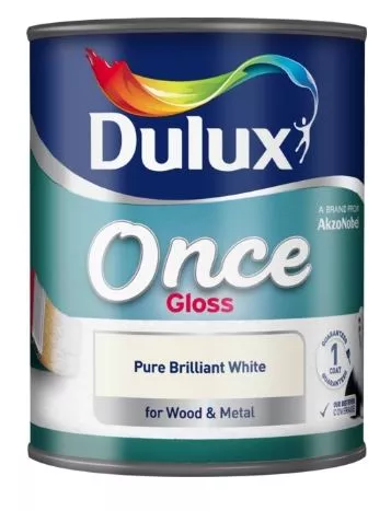 Dulux Once Gloss Pure Brilliant White 750ml
