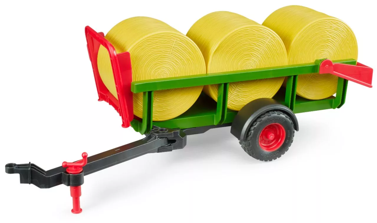 Round Bale Collector Trailer with 3 Round Bales