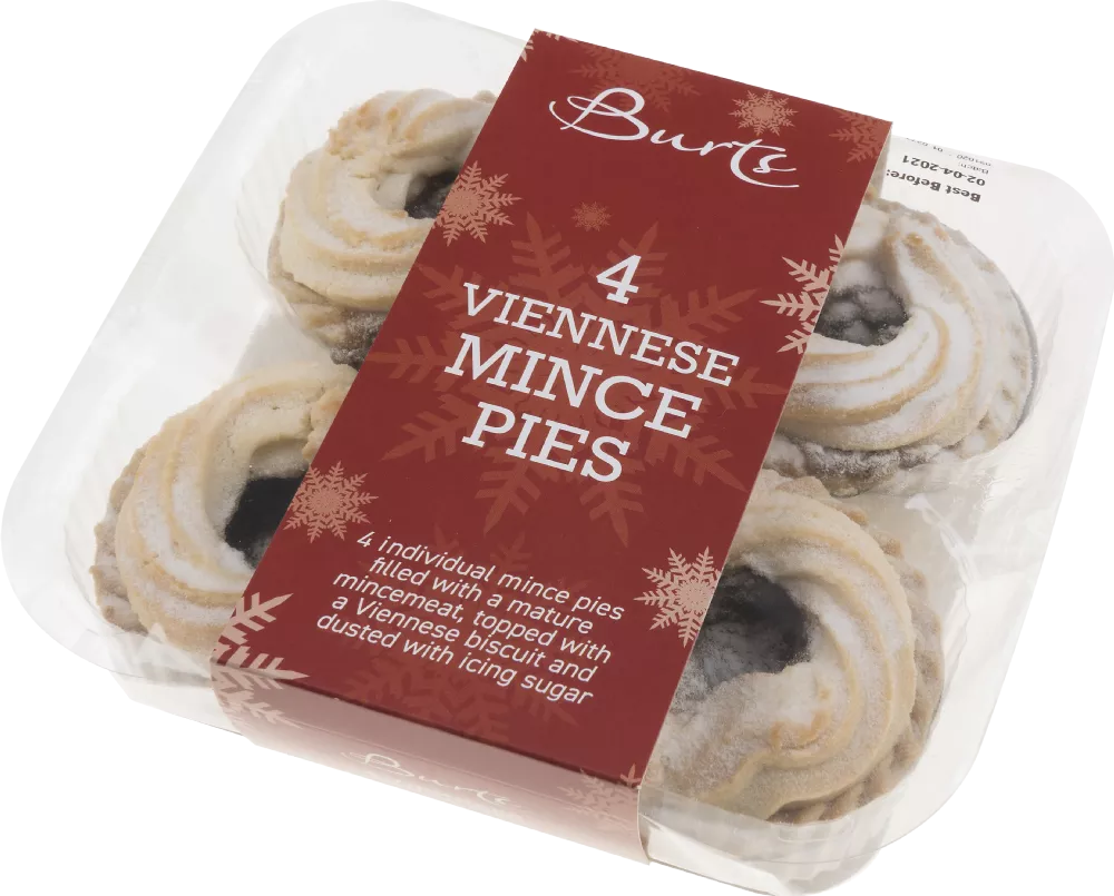 BURTS 4 Viennese Mince Pies 260g