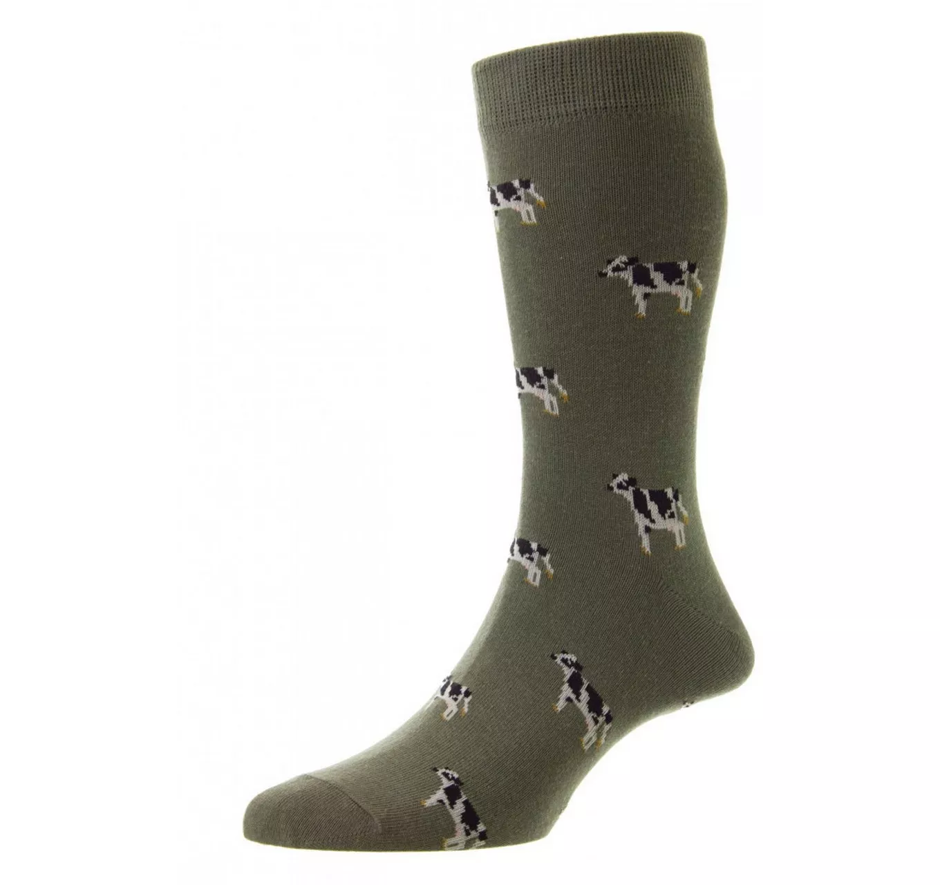 Cow Socks Olive 6-11