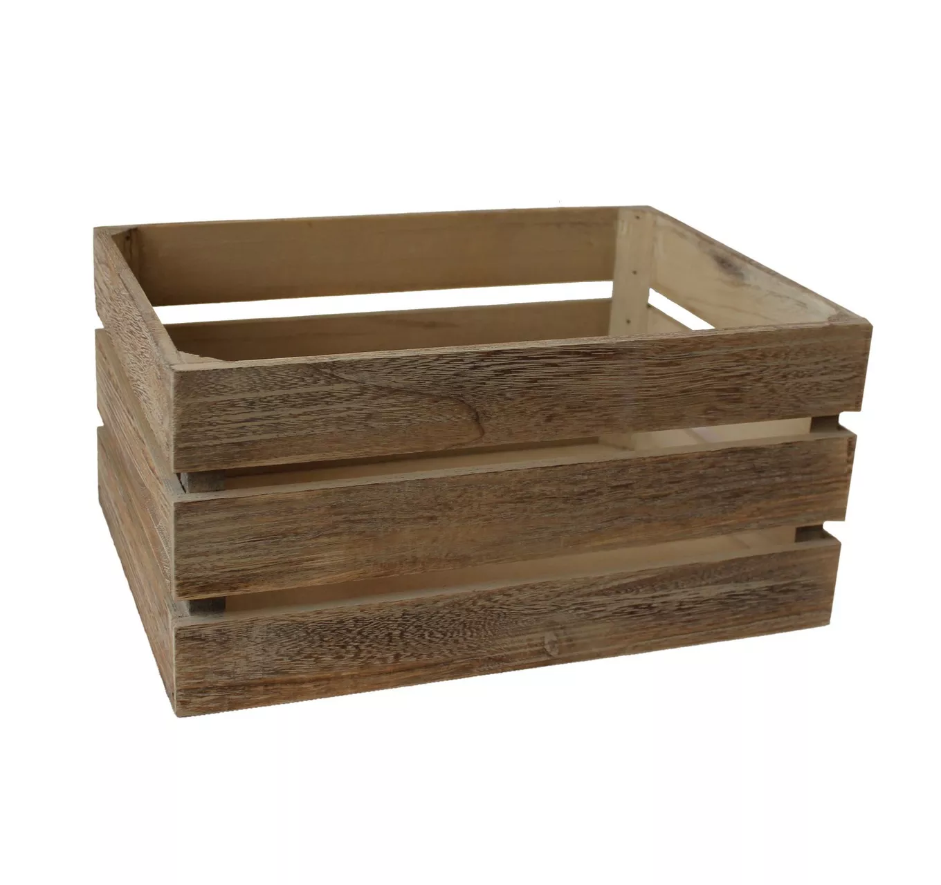 Oak Effect Wooden Crate (M)