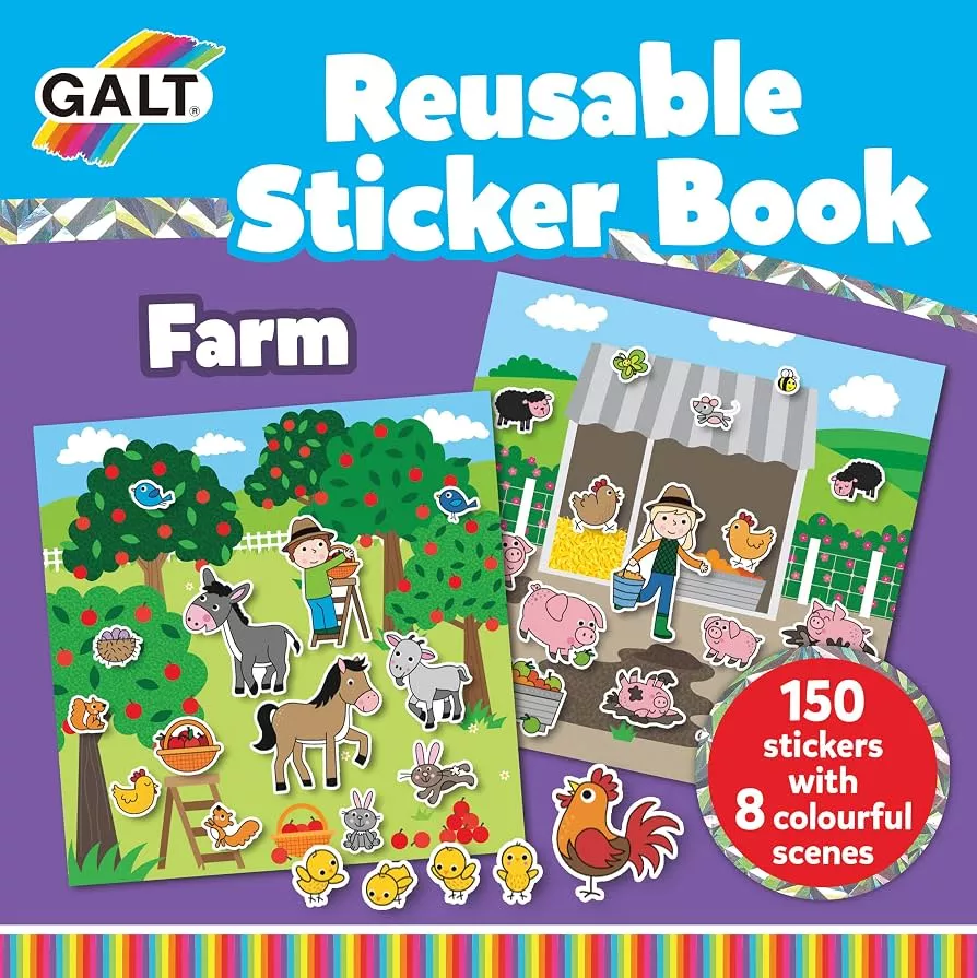 Galt Farm Reusable Sticker Book