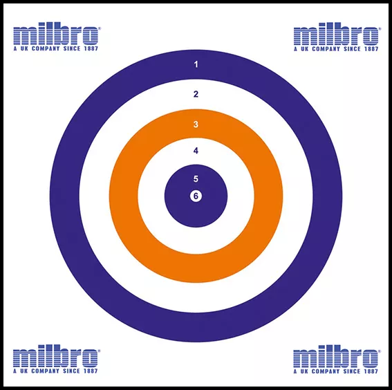Milbro All Round Card Targets 17cm 100pk